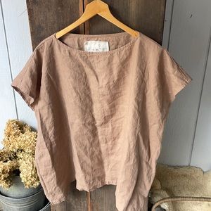 Not Perfect Linen Square Top FLORENCE